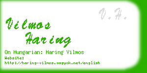 vilmos haring business card